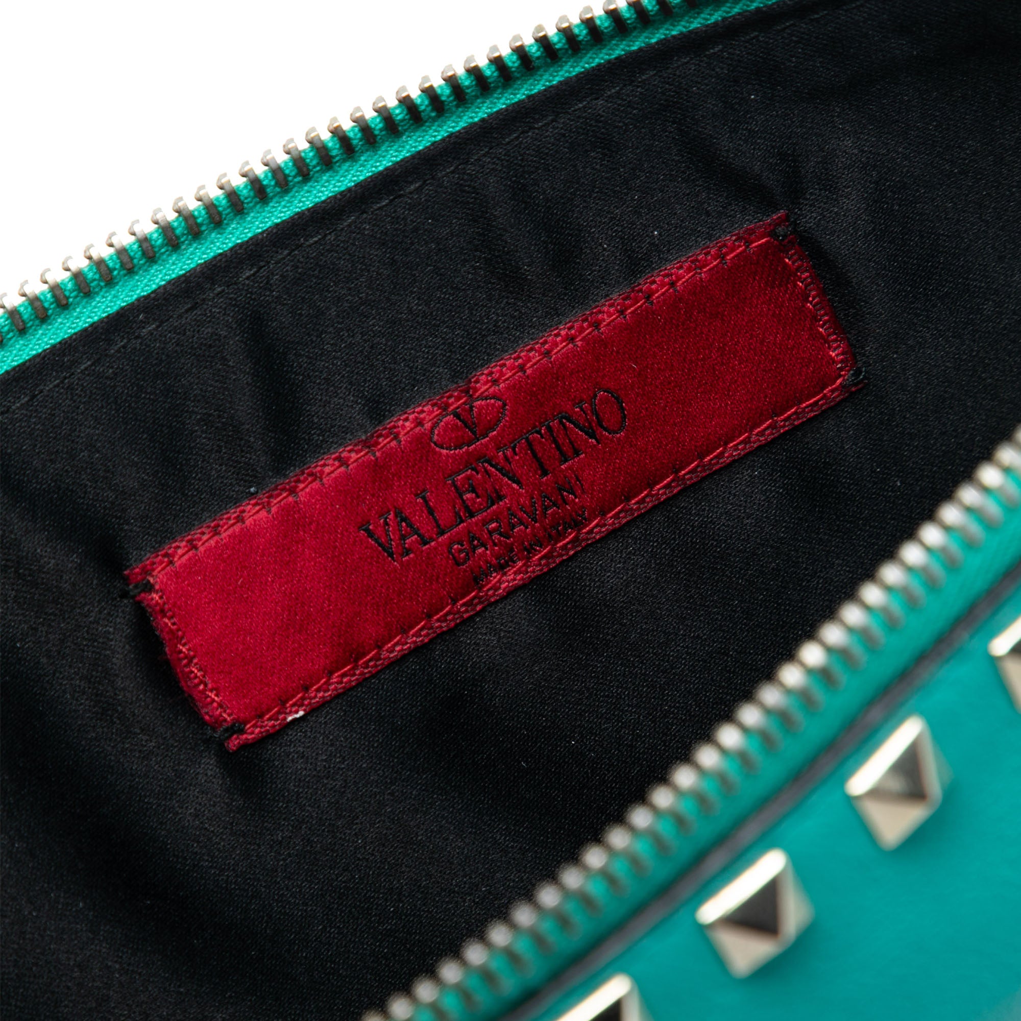 Leather Rockstud Clutch