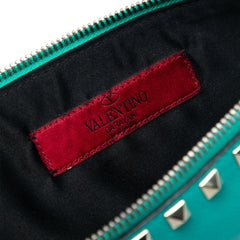 Leather Rockstud Clutch