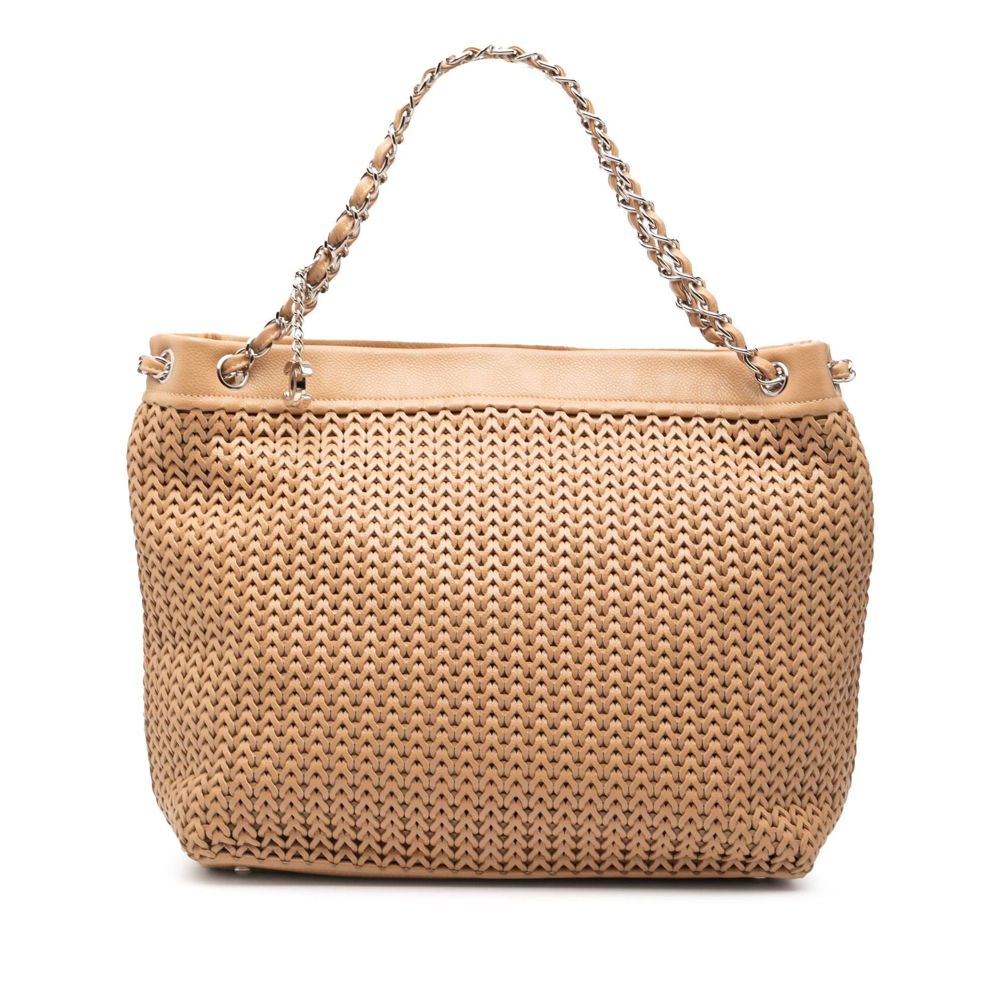 Woven Caviar CC Charm Tote
