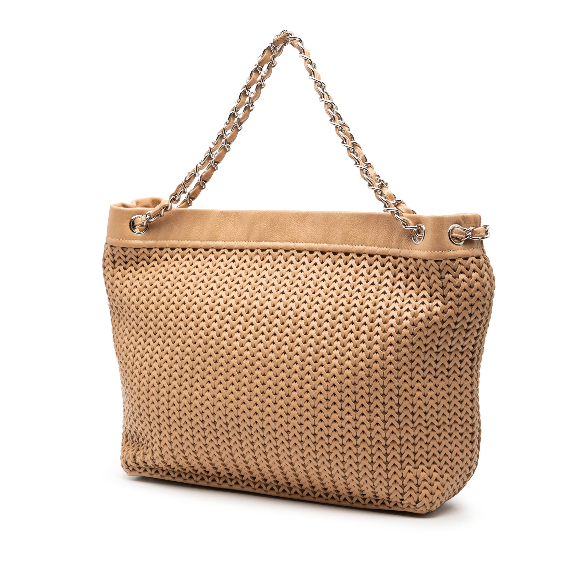 Woven Caviar CC Charm Tote