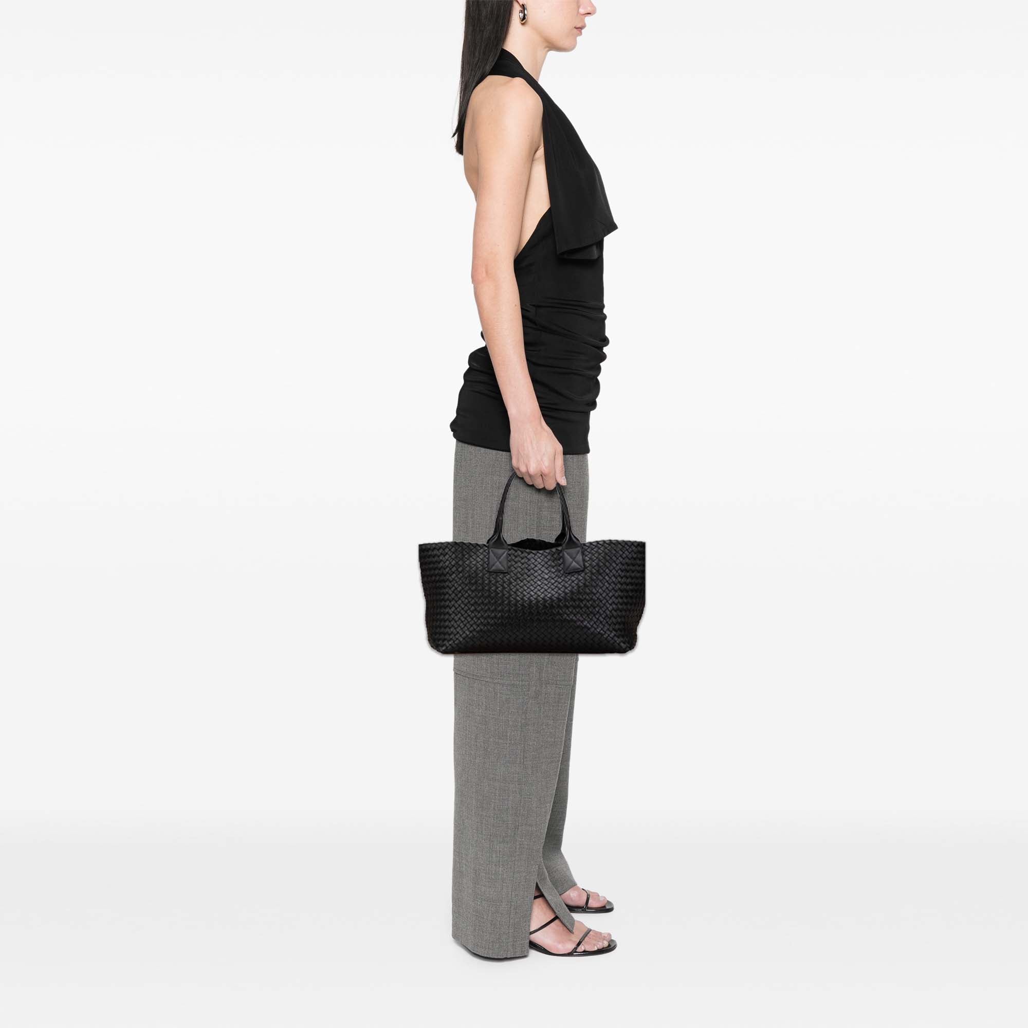 Medium Lambskin Intreccio Cabat Tote