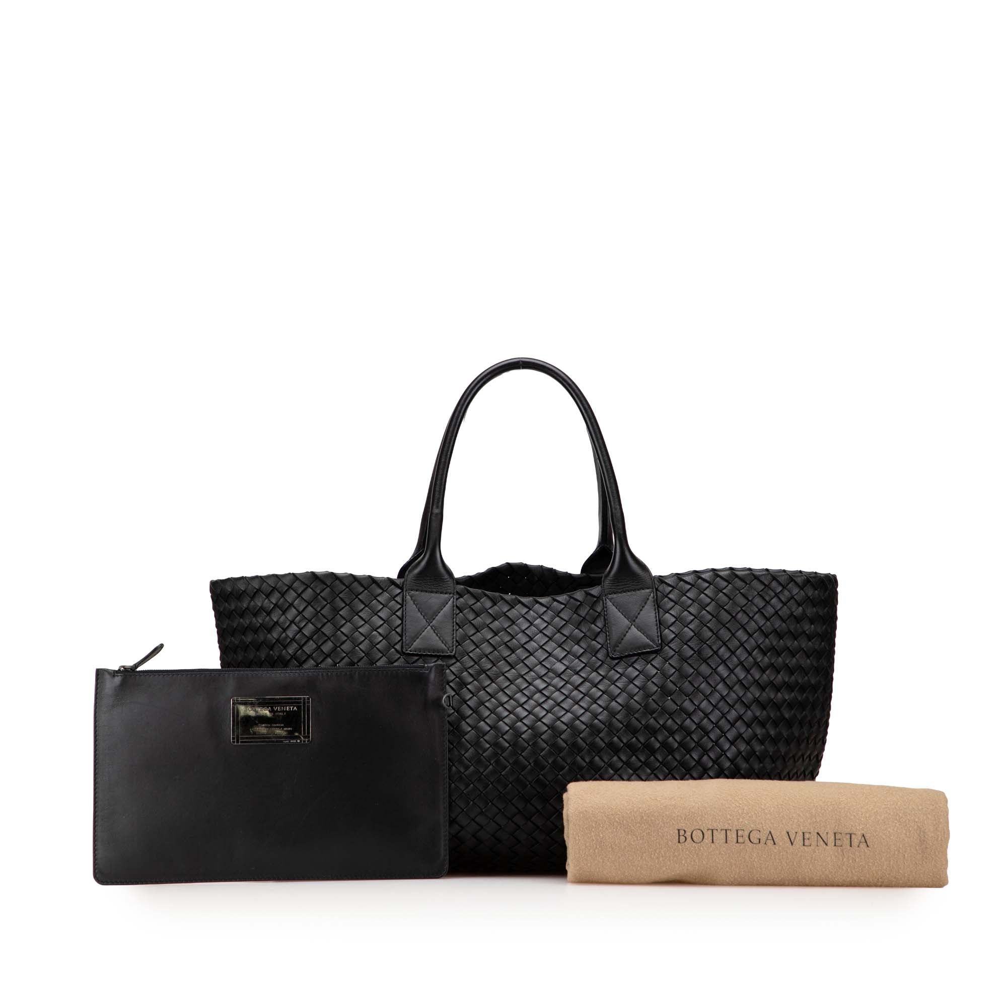 Medium Lambskin Intreccio Cabat Tote