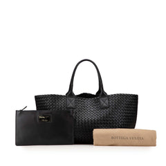 Medium Lambskin Intreccio Cabat Tote