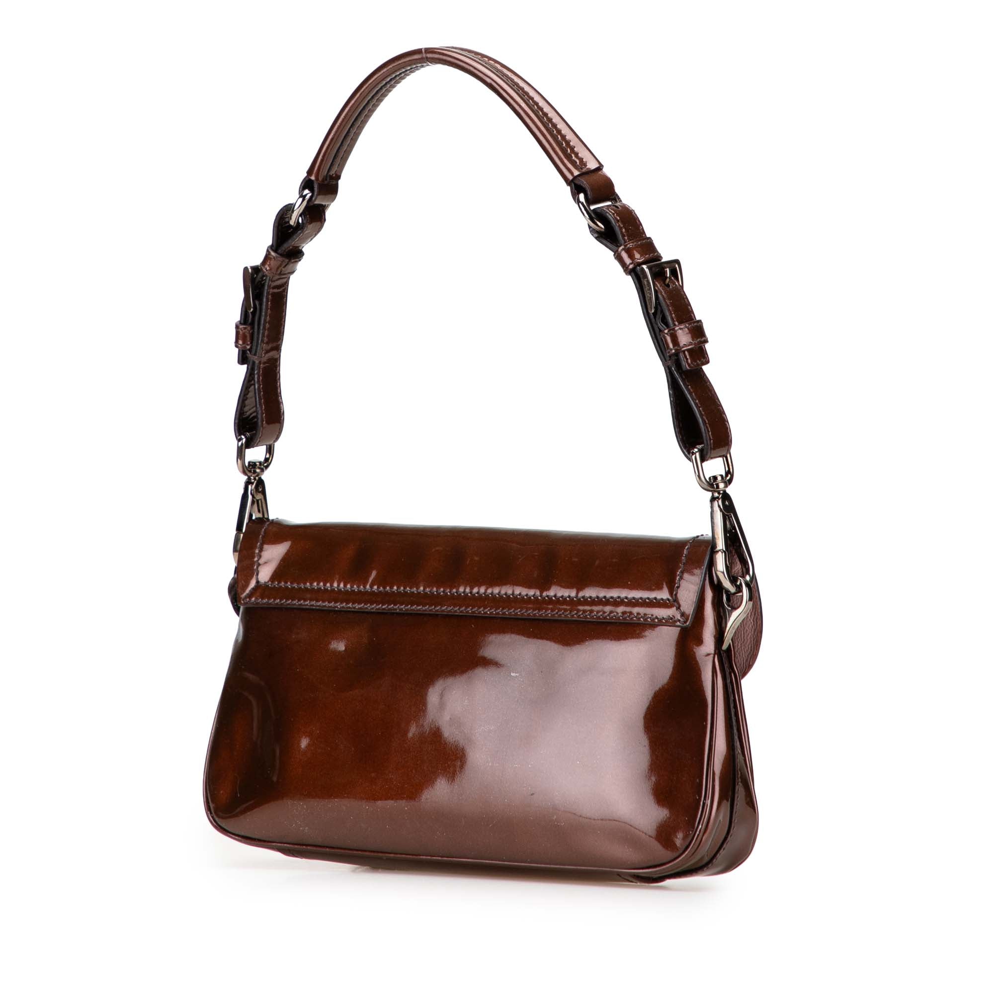 Patent Tassel Shoulder Bag
