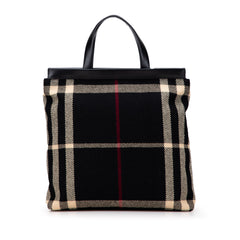 Exploded Check Wool Tote