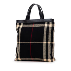 Exploded Check Wool Tote