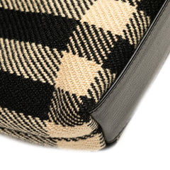 Exploded Check Wool Tote