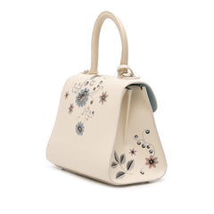 MIni Smooth Calfskin Brillant Blooming Crystalline Satchel