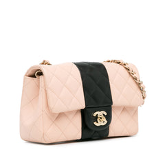 Mini Rectangular Bi-Stripe Classic Lambskin Single Flap_1