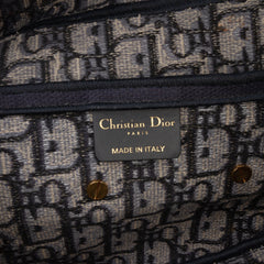 Oblique Embroidered Canvas Saddle Bag