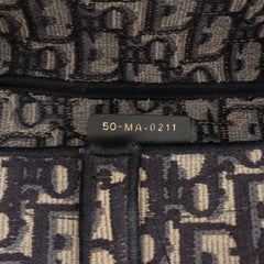 Oblique Embroidered Canvas Saddle Bag