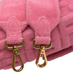 Zucca Embossed Terry Cloth Baguette Satchel