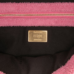 Zucca Embossed Terry Cloth Baguette Satchel