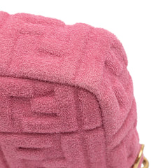 Zucca Embossed Terry Cloth Baguette Satchel