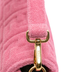 Zucca Embossed Terry Cloth Baguette Satchel
