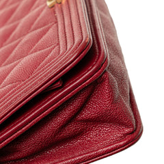 Quilted Caviar Boy Wallet on Chain