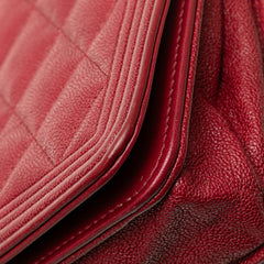 Quilted Caviar Boy Wallet on Chain