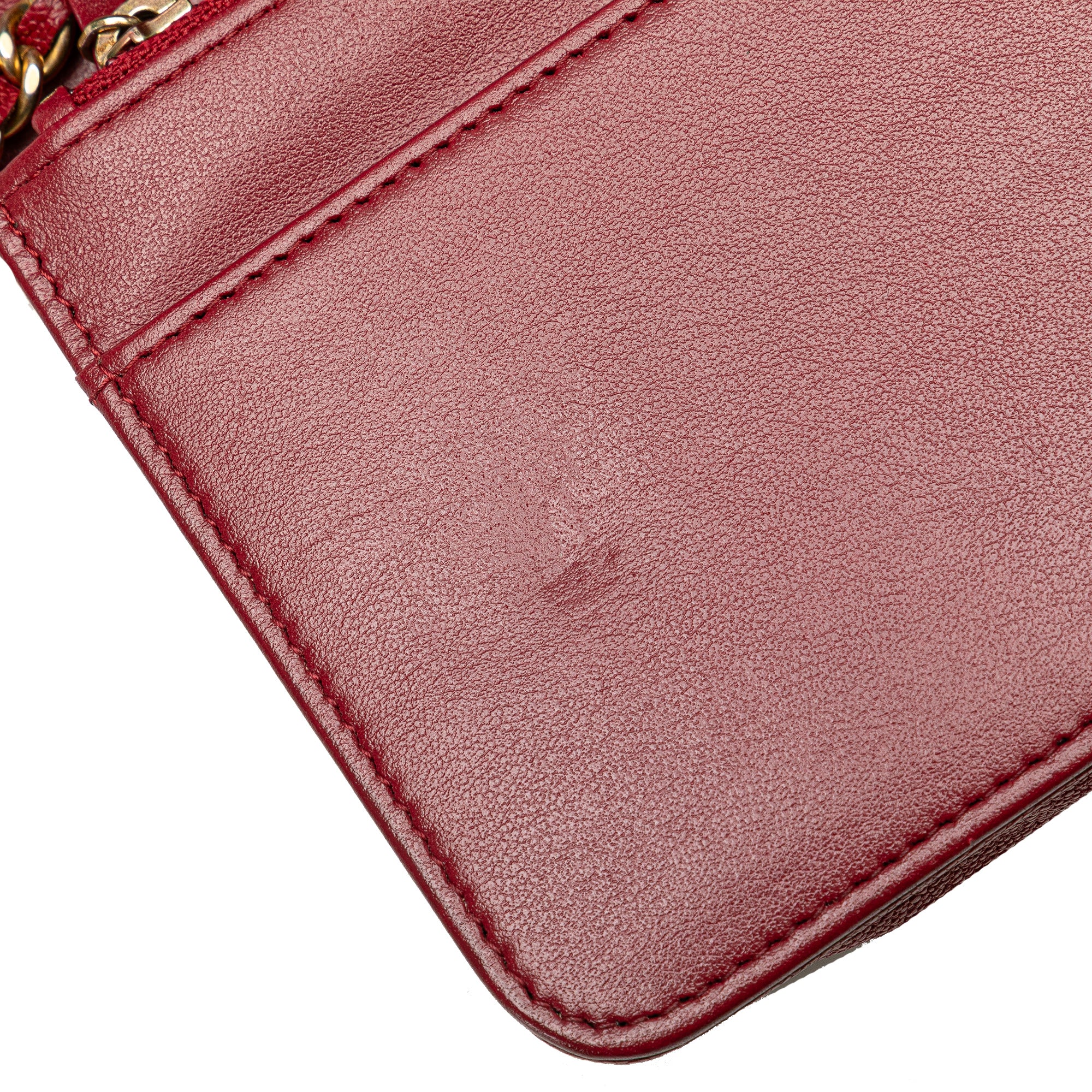 Quilted Caviar Boy Wallet on Chain