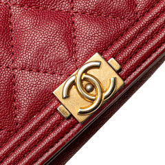 Quilted Caviar Boy Wallet on Chain