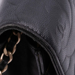 Lambskin Camellia Embossed Wallet On Chain
