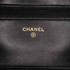Lambskin Camellia Embossed Wallet On Chain