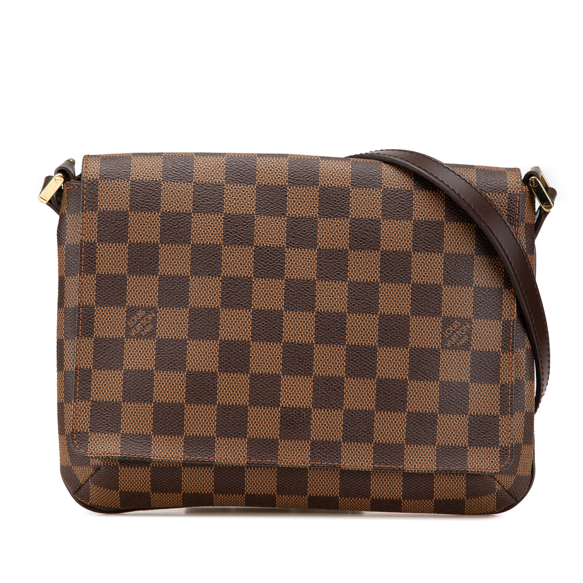 Damier Ebene Musette Tango Long Strap