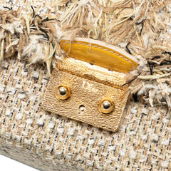 New Rock Tweed and Rhinestones Chain Shoulder Bag