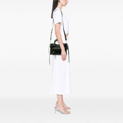 Mini Embossed Calfskin Motocross Classic City Satchel