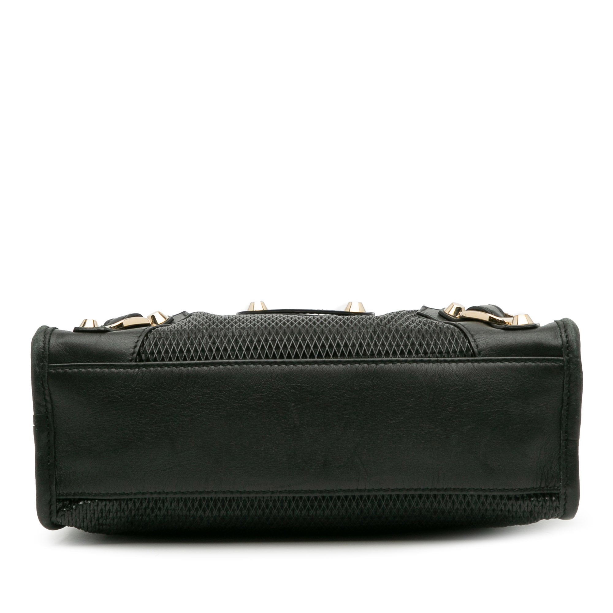 Mini Embossed Calfskin Motocross Classic City Satchel