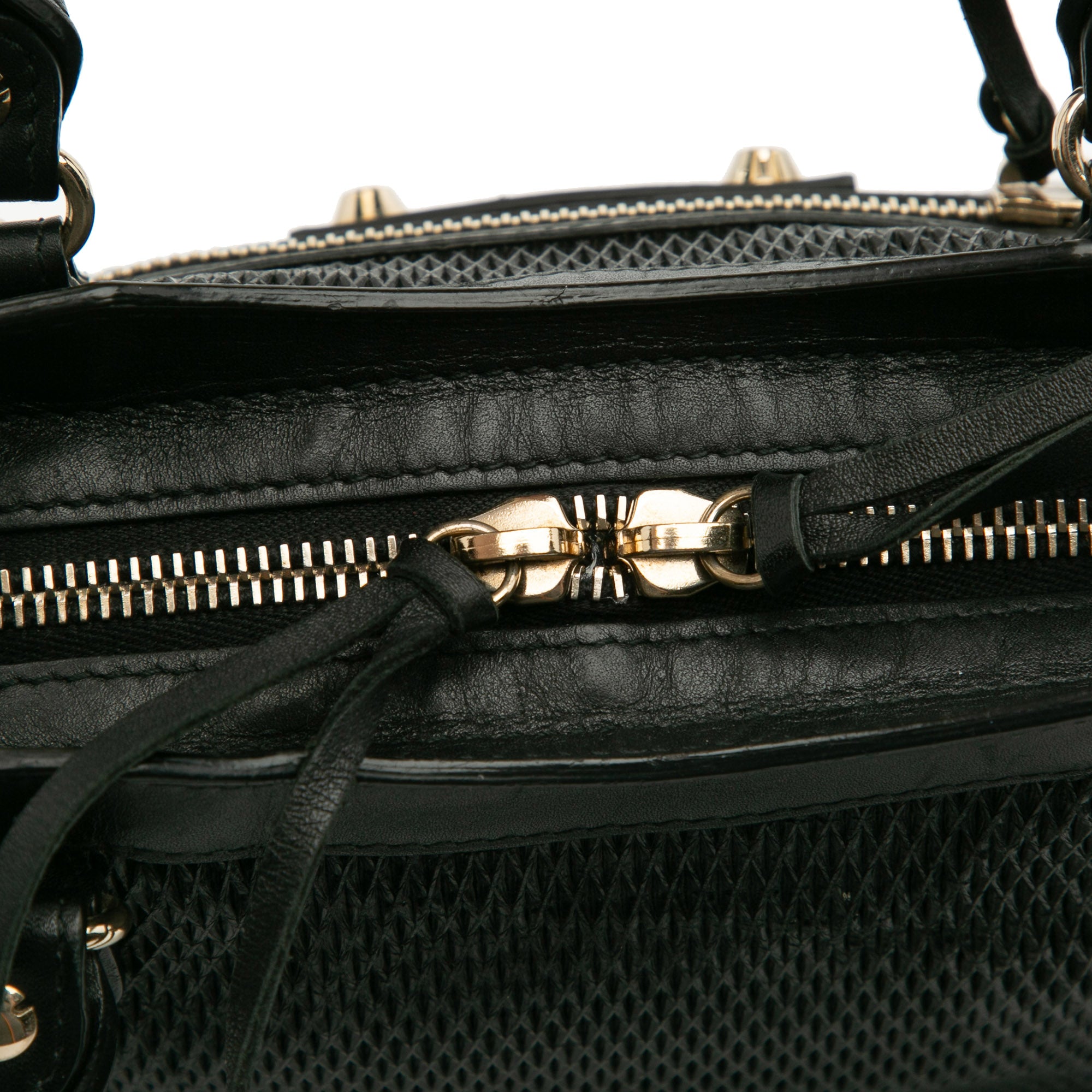 Mini Embossed Calfskin Motocross Classic City Satchel