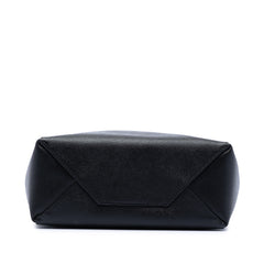 Small Bicolor Grained Calfskin Vertical Cabas Tote