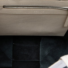 Small Bicolor Grained Calfskin Vertical Cabas Tote