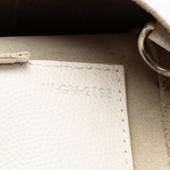 Small Bicolor Grained Calfskin Vertical Cabas Tote