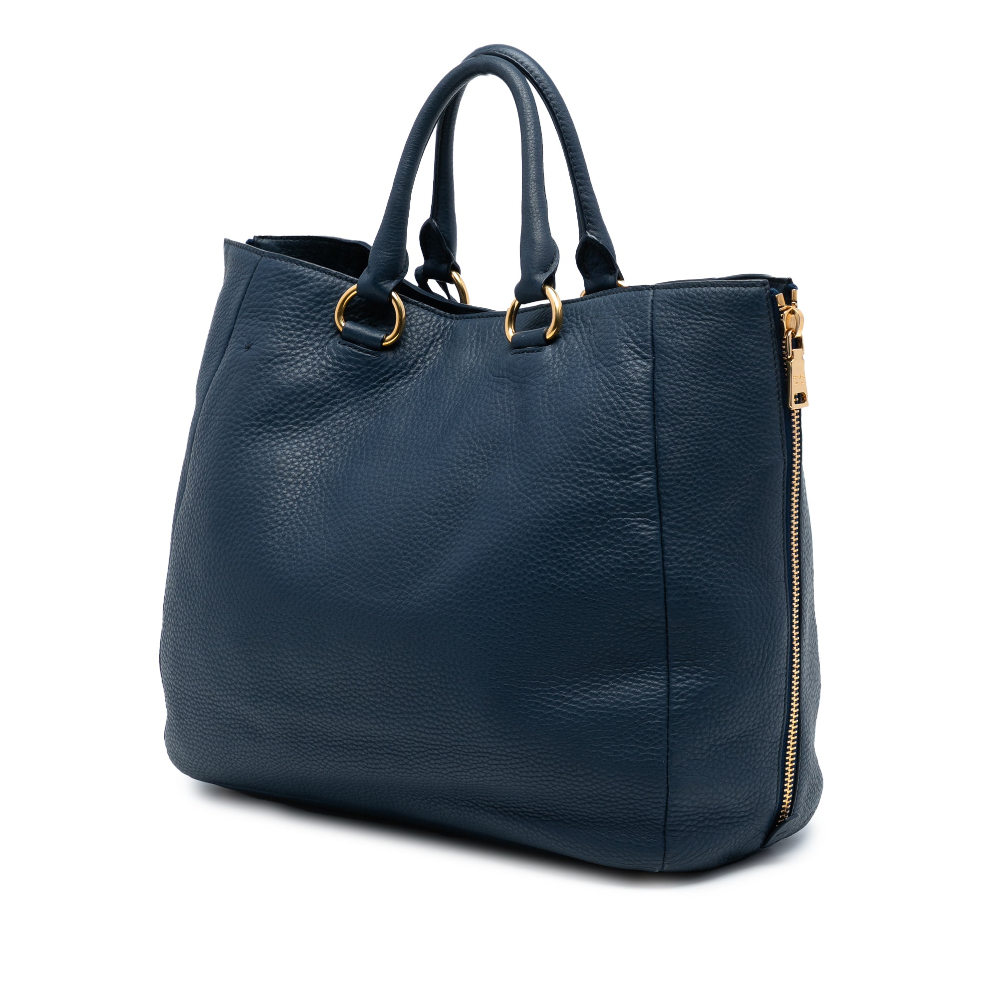 Vitello Daino Side Zip Convertible Tote