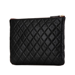 Medium Quilted Caviar O Case Clutch