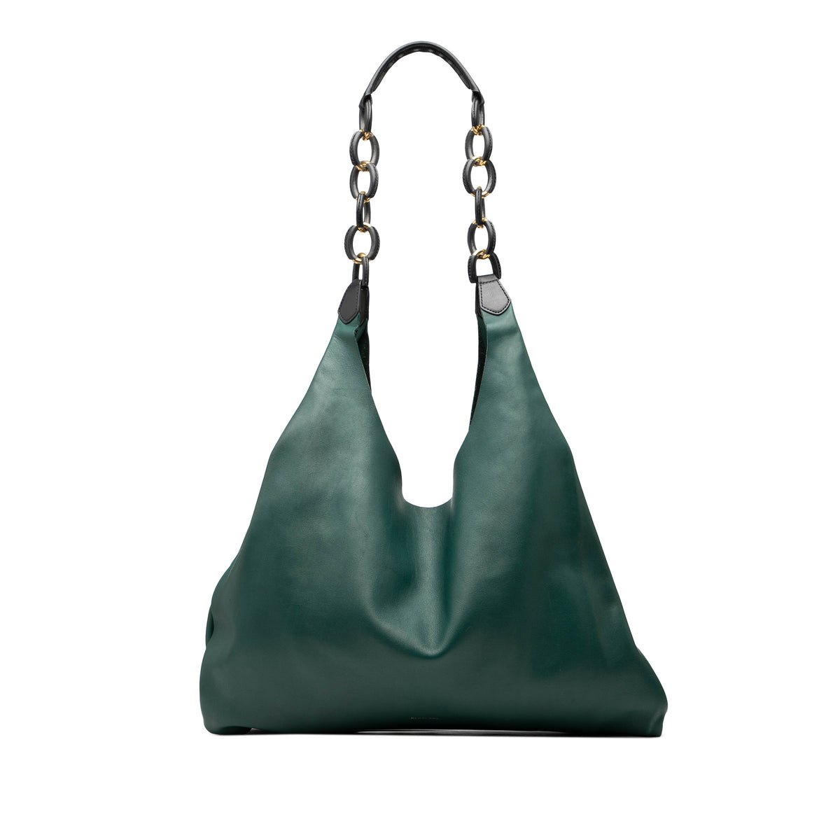 Soft Leather Wrapped Chain Shopper Hobo