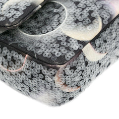 Medium Classic Canvas Sequin Moon Double Flap