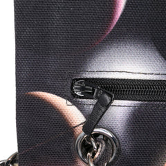 Medium Classic Canvas Sequin Moon Double Flap