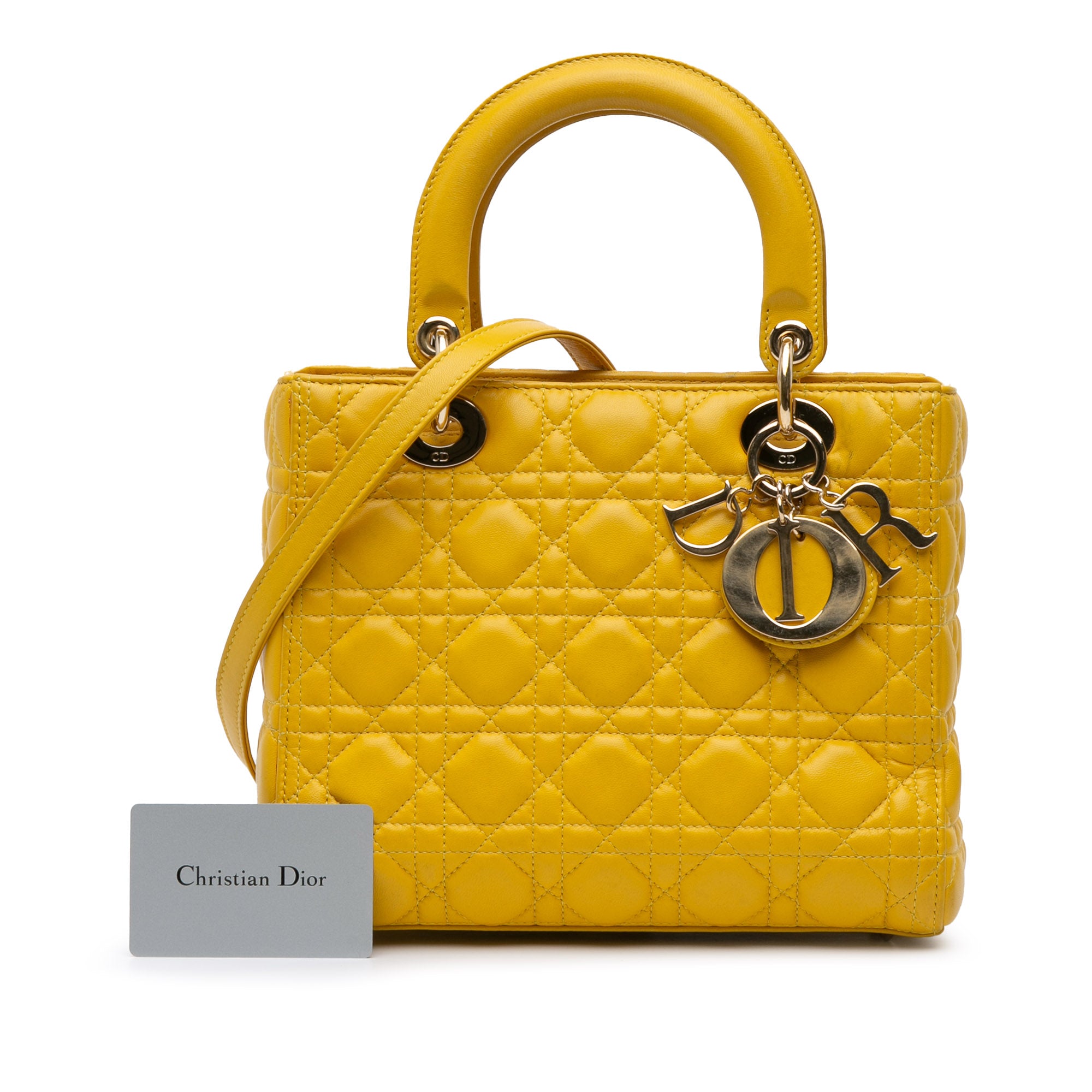 Medium Lambskin Cannage Lady Dior