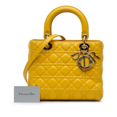 Medium Lambskin Cannage Lady Dior