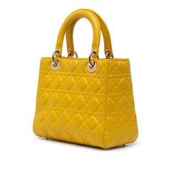 Medium Lambskin Cannage Lady Dior