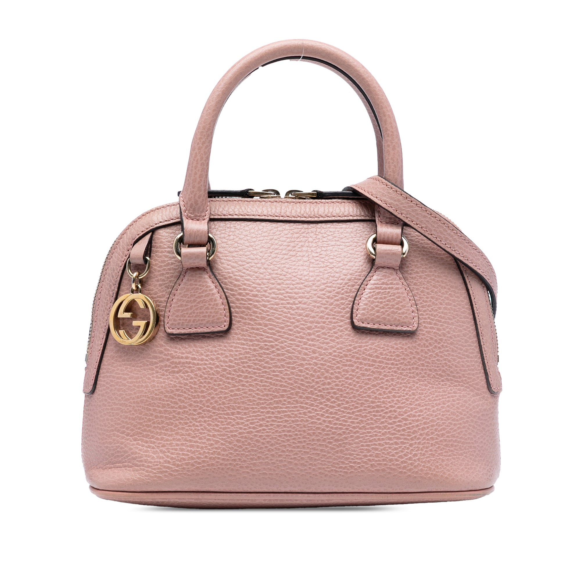 Mini Leather GG Charm Dome Satchel