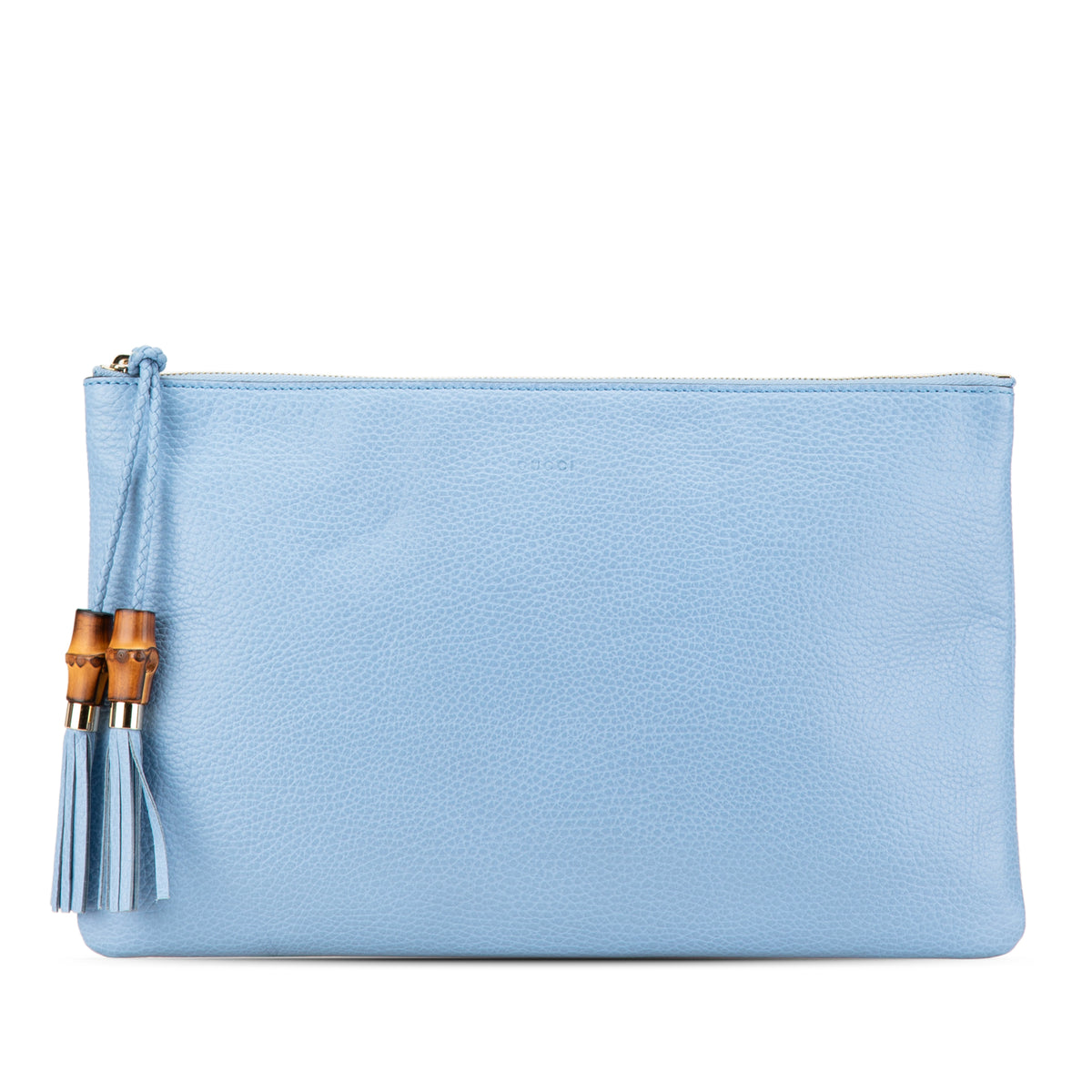 Bamboo Tassel Calfskin Clutch