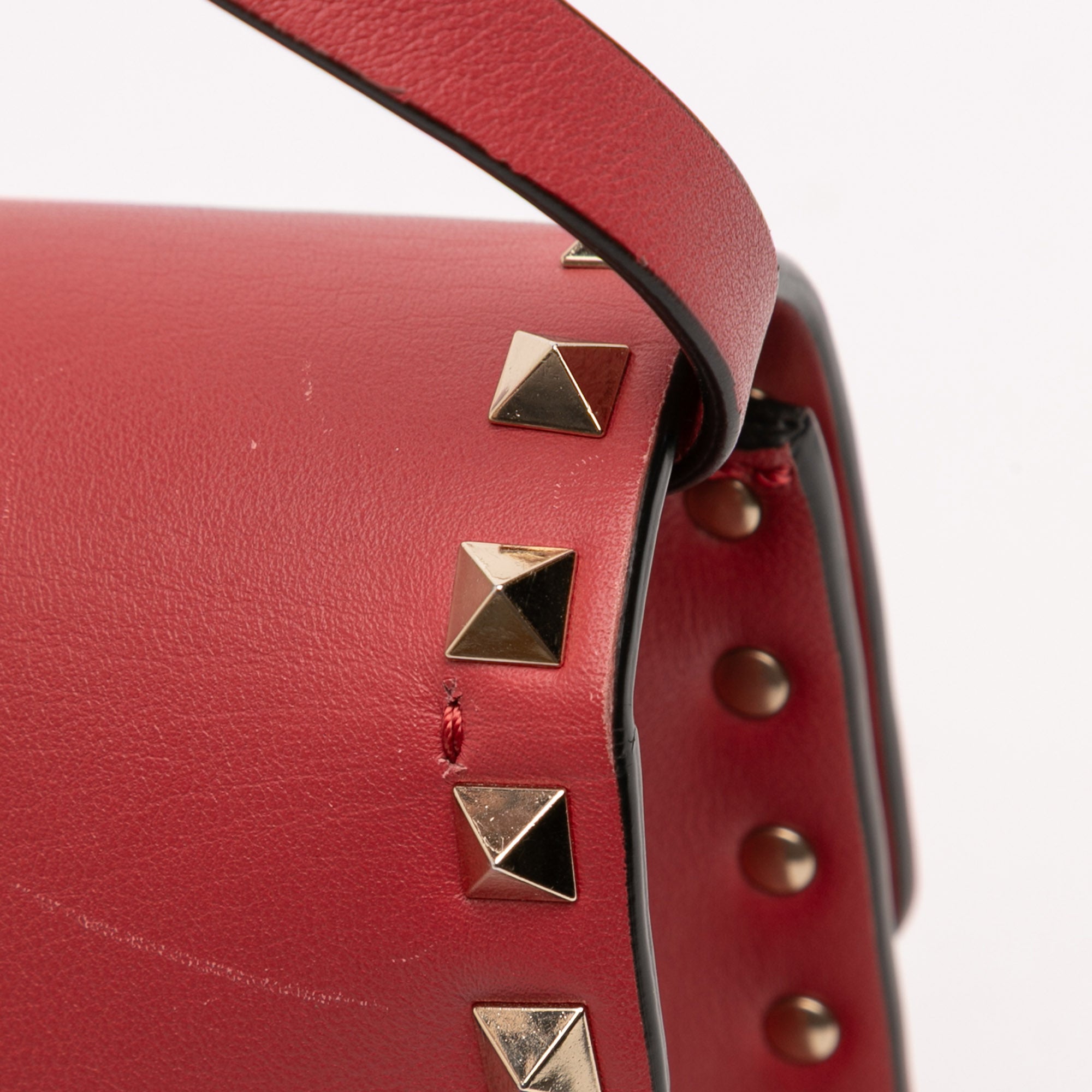 Small Leather Rockstud Flap Crossbody