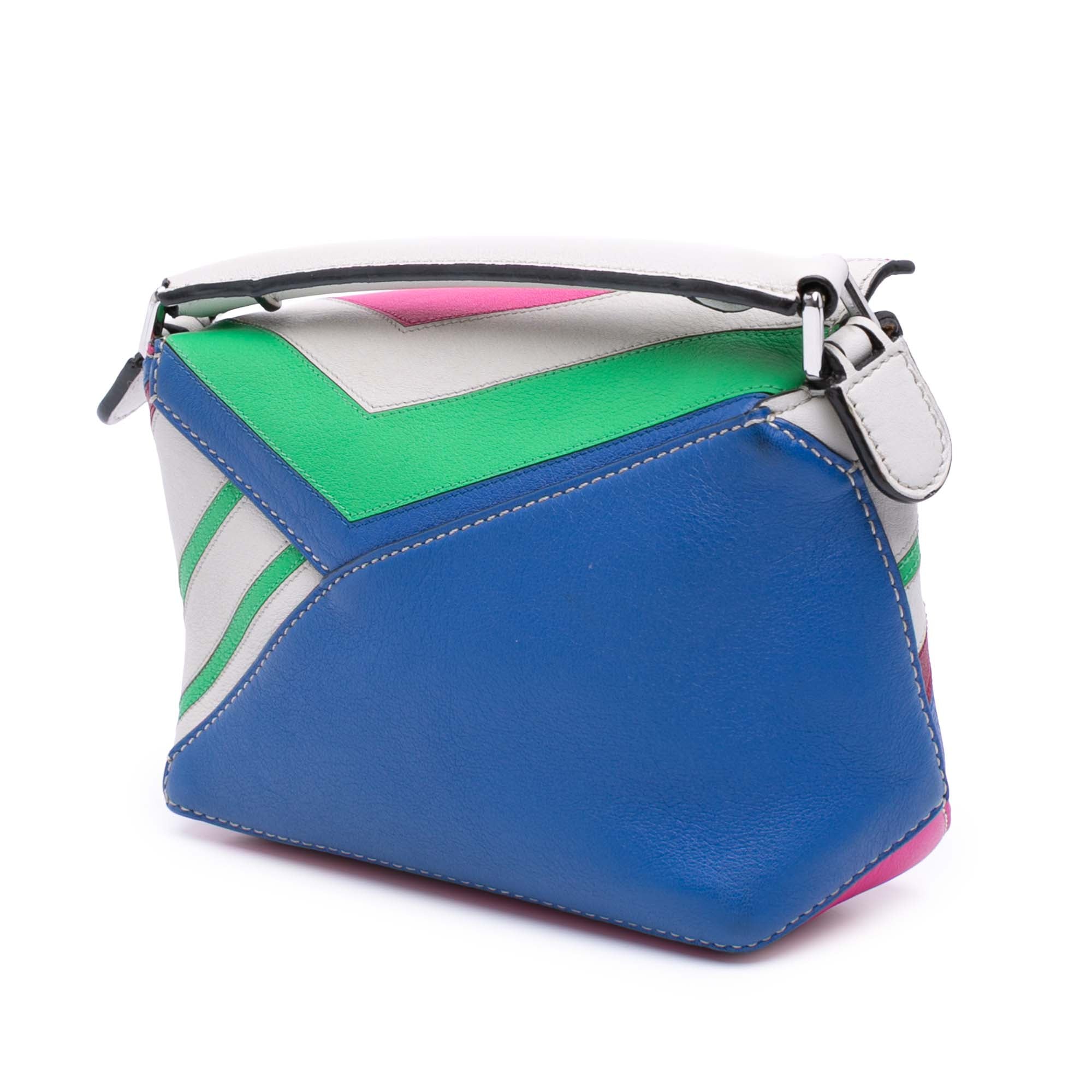 Mini Calfskin Zigzag Puzzle Edge Satchel
