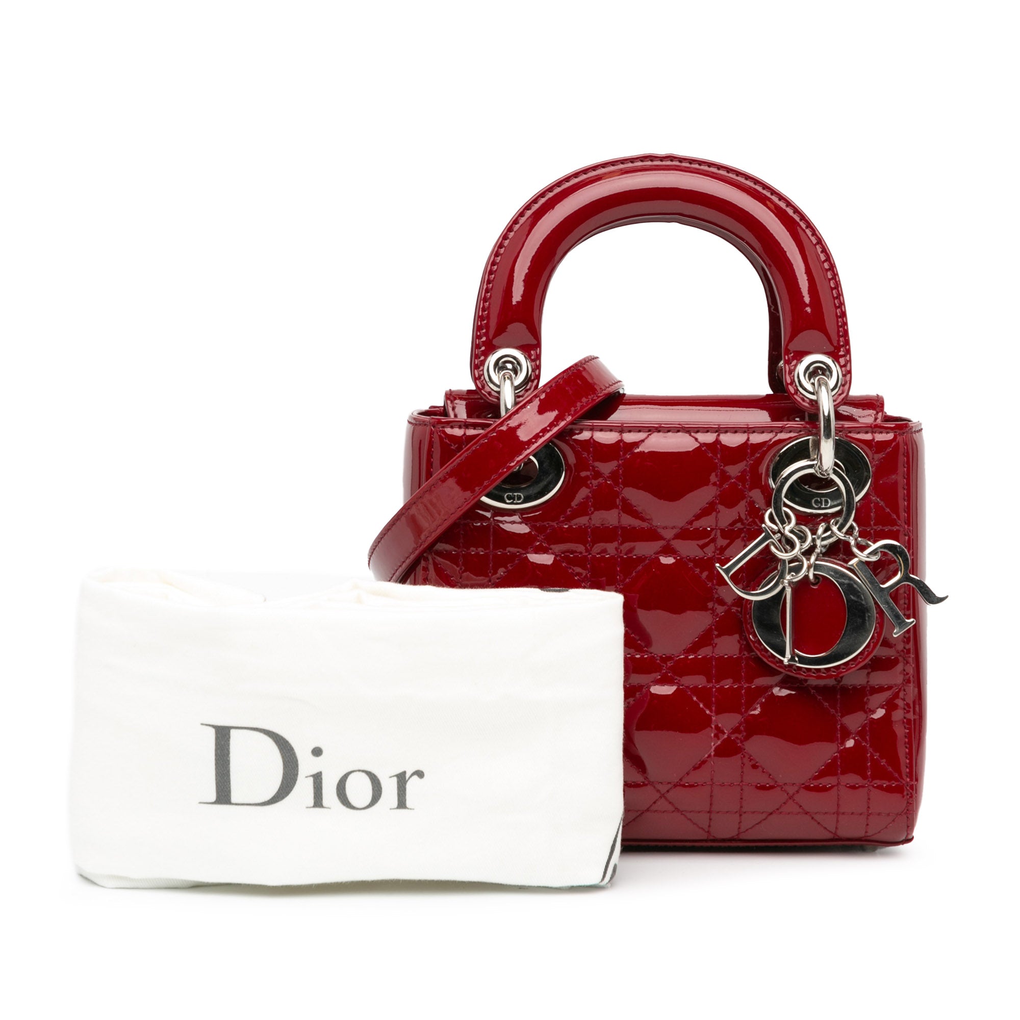 Mini Patent Cannage Lady Dior