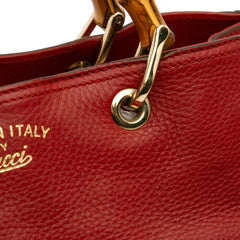 Medium Calfskin Bamboo Shopper Satchel