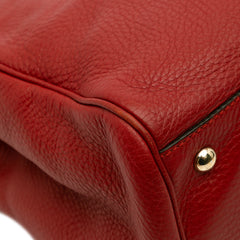Medium Calfskin Bamboo Shopper Satchel