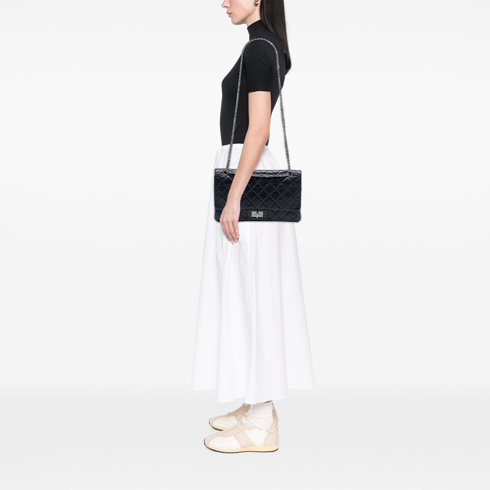 Aged Calfskin Reissue 2.55 Double Flap 227