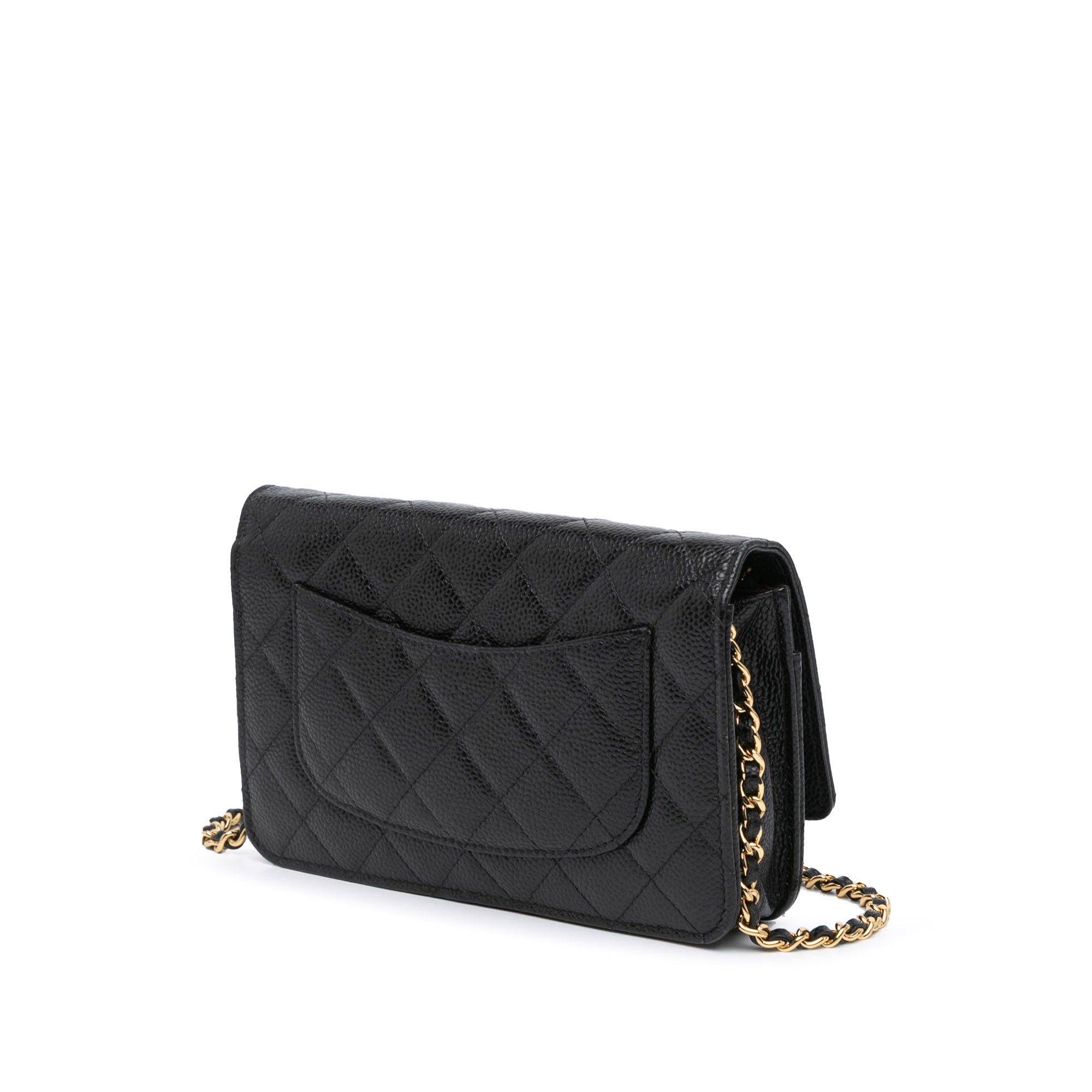 CC Quilted Caviar Wallet on Chain